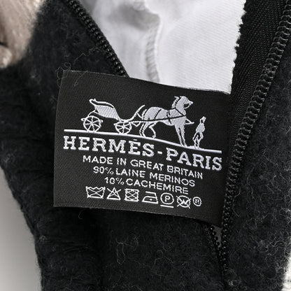 Hermes Wool Cashmere Avalon III Pillow PM Ecru Black 5 of 5
