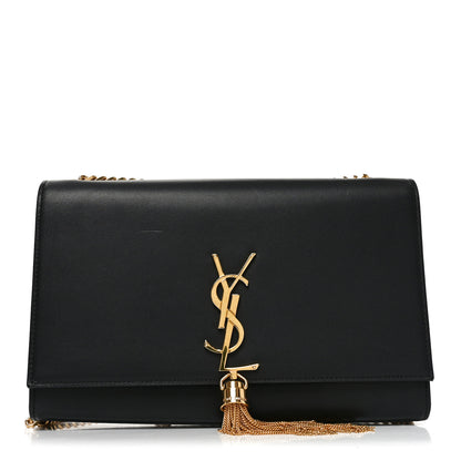 Saint Laurent Smooth Calfskin Medium Classic Monogram Kate Tassel Satchel Black 1 of 10