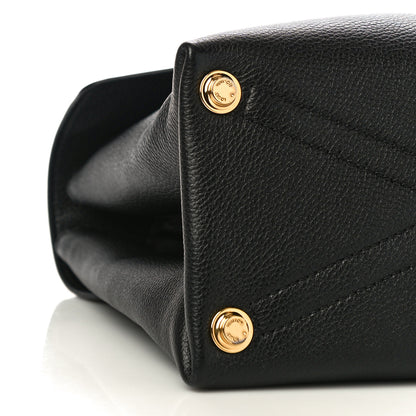 Louis Vuitton Grained Smooth Calfskin Rose Des Vents MM Black 9 of 10