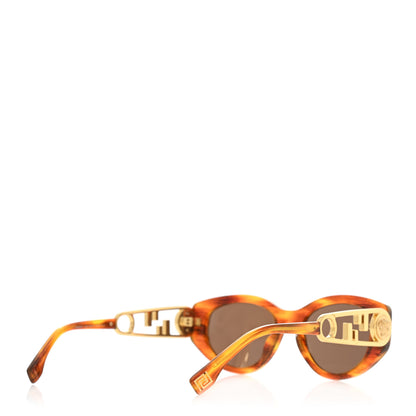 Fendi X VERSACE Fendace Oval Havana Sunglasses FE 40054I Gold 4 of 6