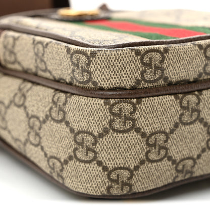 Gucci GG Supreme Monogram Web Mini Ophidia Messenger Brown 9 of 10