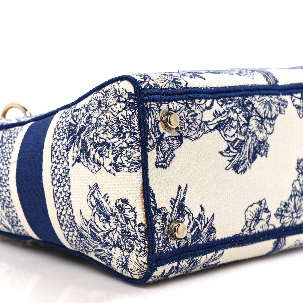 Christian Dior Canvas Reverse Embroidered Rêve d'Infini Medium Lady D-Lite Blue Multicolor 9 of 11