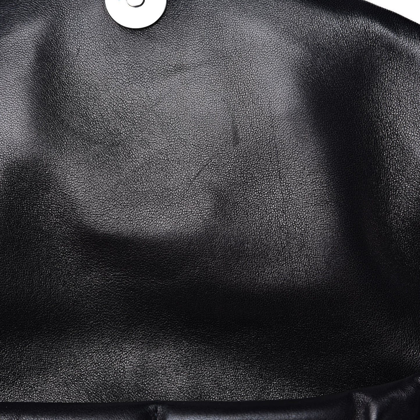 Lambskin Quilted Medium Loulou Puffer Monogram Chain Satchel Black