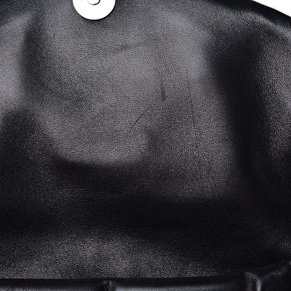 Saint Laurent Lambskin Quilted Medium Loulou Puffer Monogram Chain Satchel Black 12 of 14