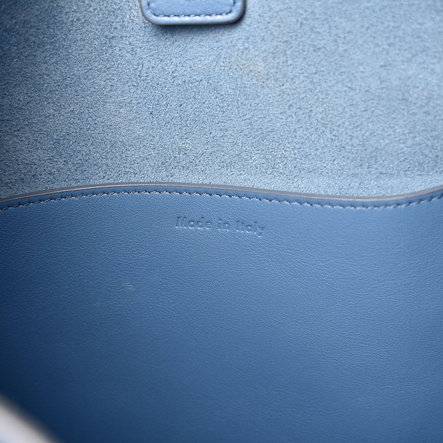 Calfskin Large Ribbon Shoulder Bag Blue