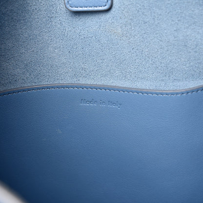 Celine Calfskin Large Ribbon Shoulder Bag Blue 6 of 9