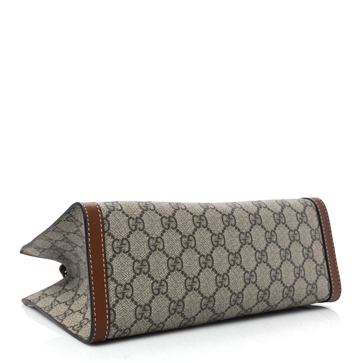 GG Supreme Monogram Calfskin Small Padlock Tote Beige Ebony Tuscany