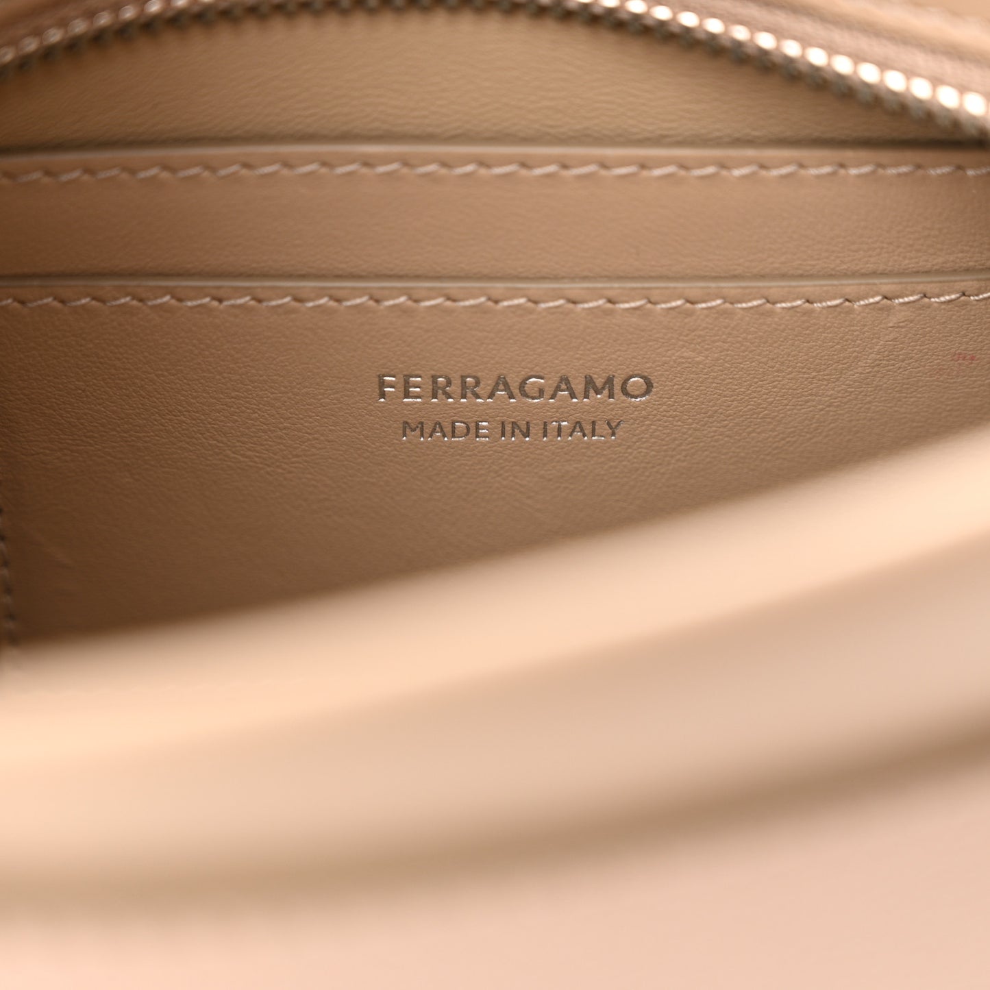 Calfskin Cut Out Crossbody Beige