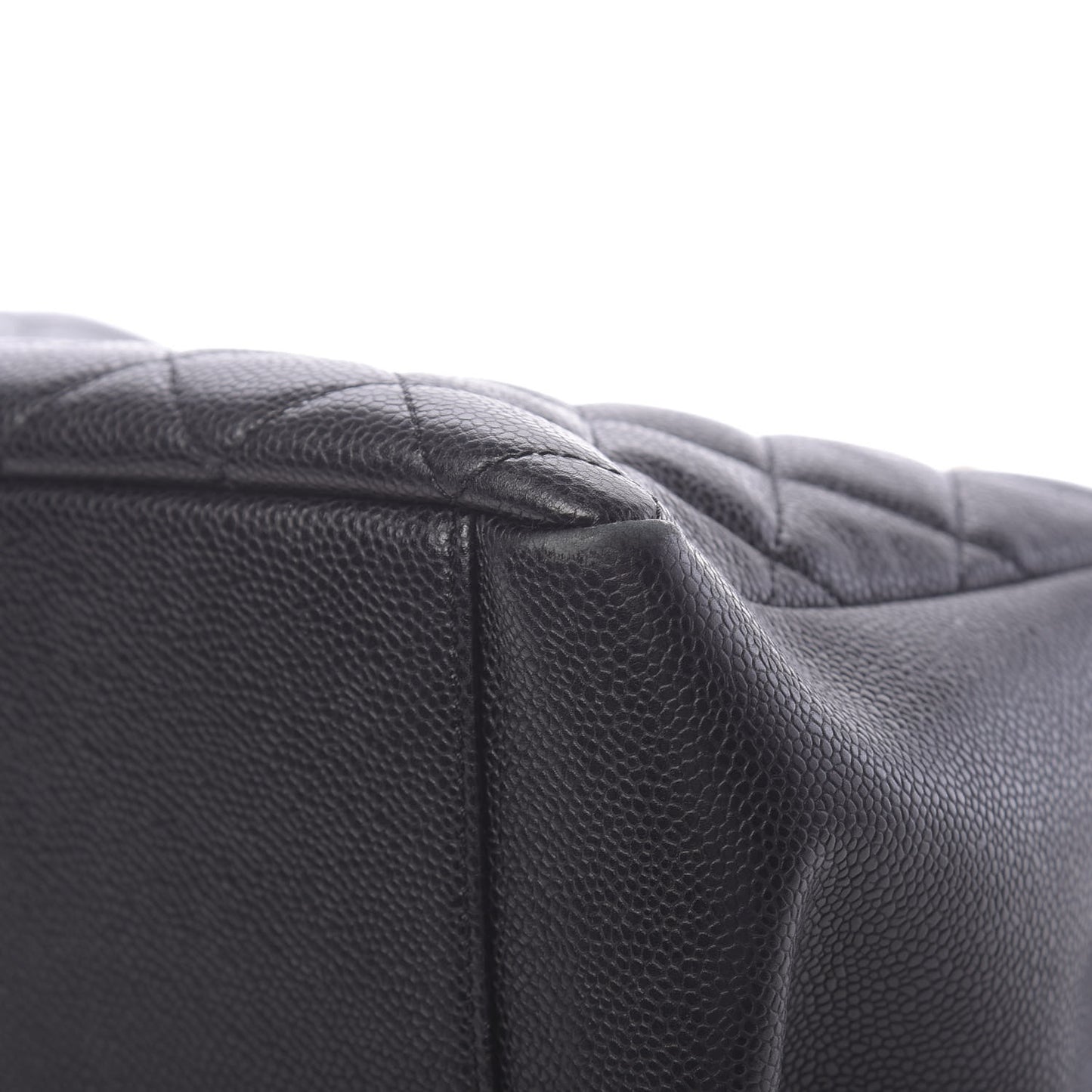 Caviar Quilted Grand Shopping Tote GST Black