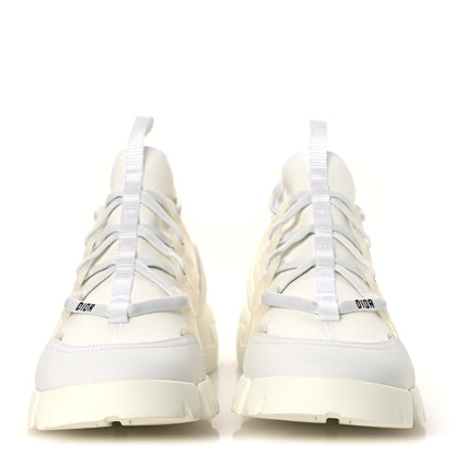 Christian Dior Technical Fabric Rubber Womens D-Connect Sneakers 39.5 White 3 of 11