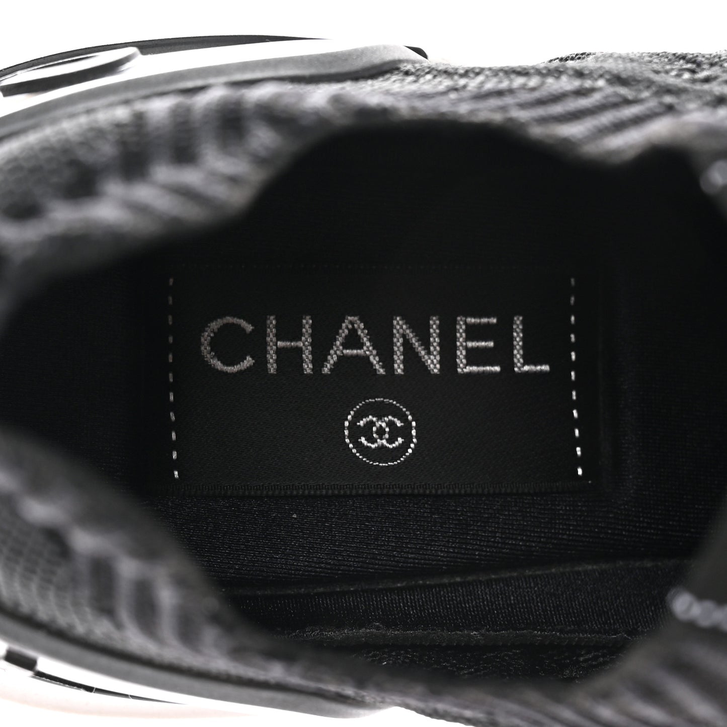 Fabric Logo Sneakers 36.5 Black