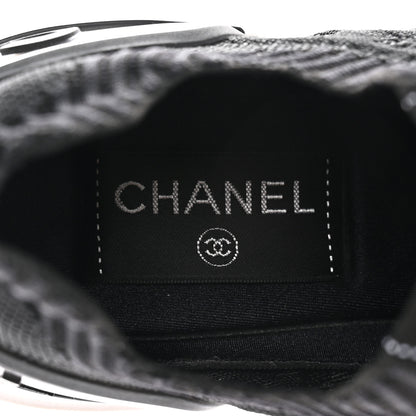 Chanel Fabric Logo Sneakers 36.5 Black 7 of 9
