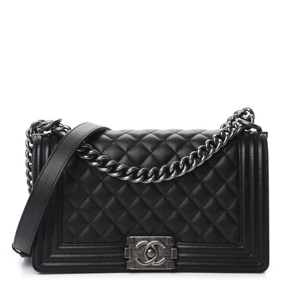 Chanel Caviar Quilted Medium Boy Flap Black 1 of 11