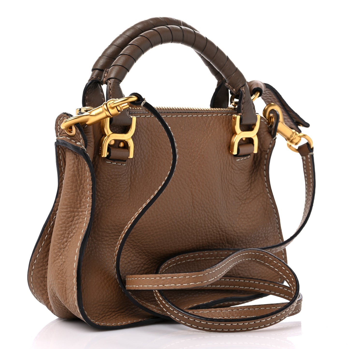 Calfskin Mini Marcie Satchel Nut