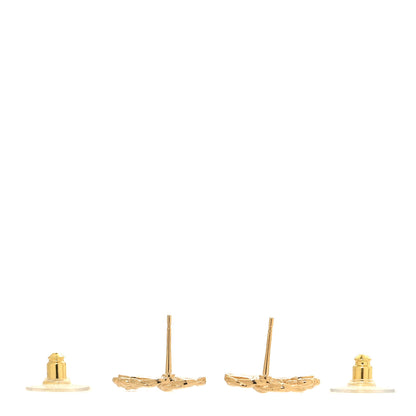 Chanel Metal Camellia CC Earrings Gold 3 of 5