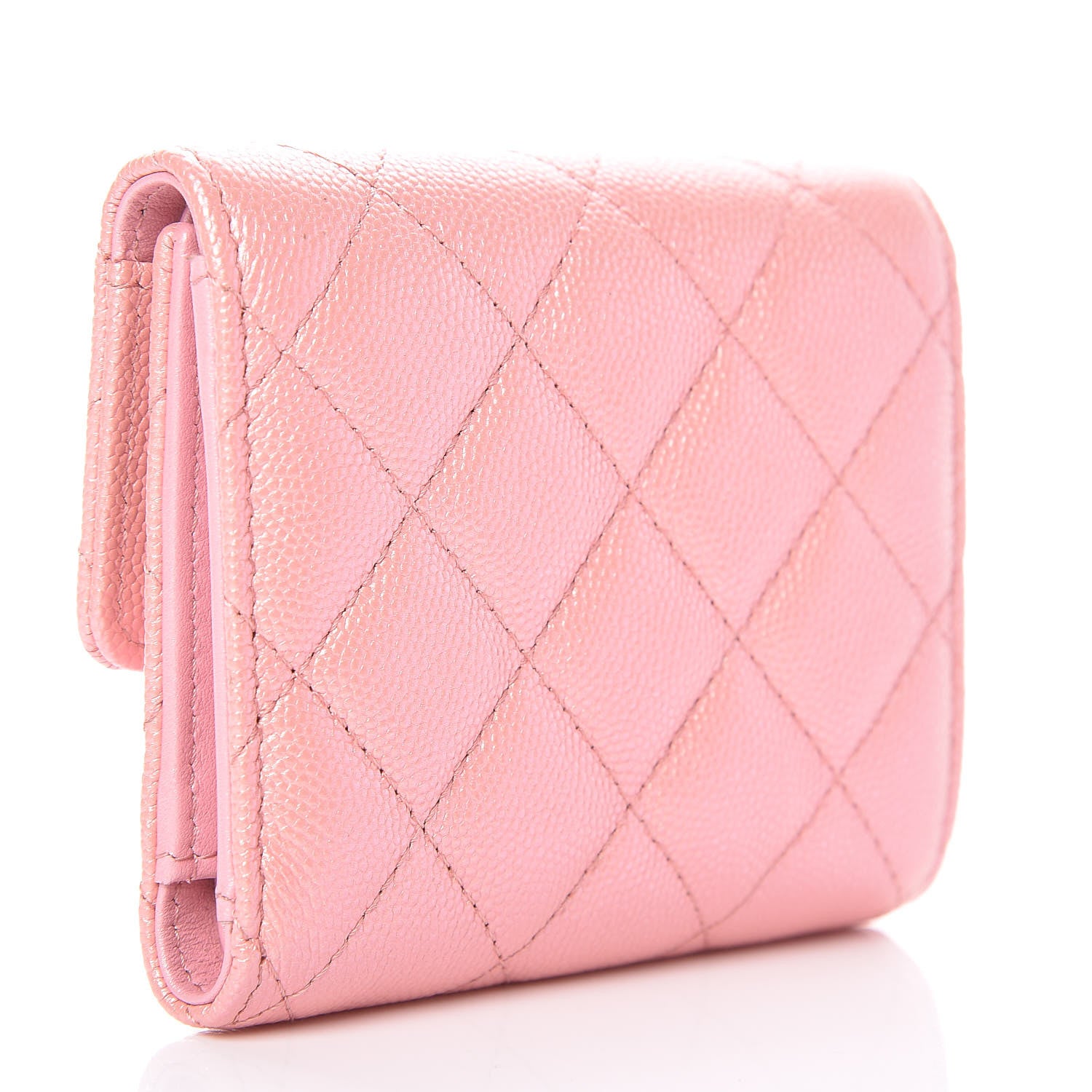Chanel Iridescent Caviar Quilted Small Flap Wallet Rose Pink 3 of 9