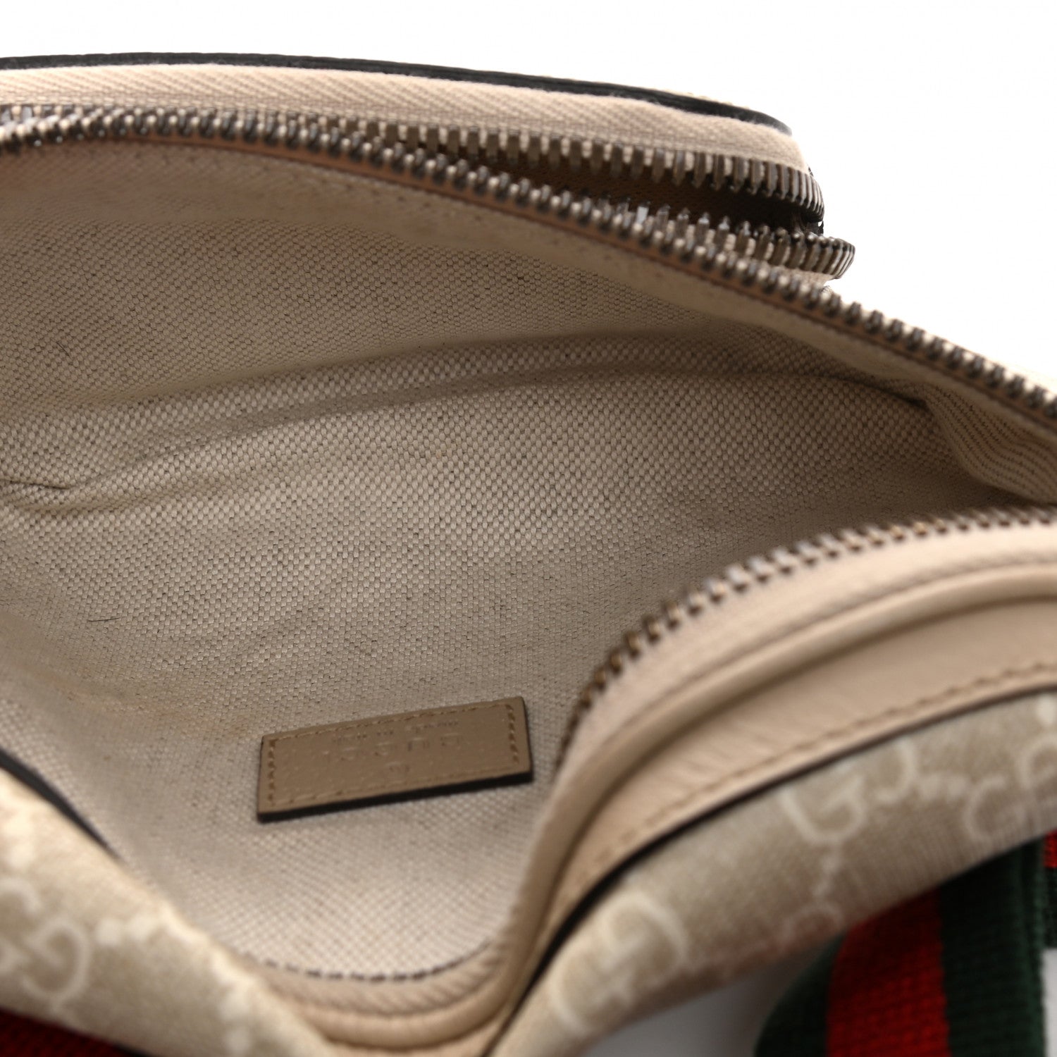 Gucci GG Supreme Monogram Textured Calfskin Web Retro Interlocking G Belt Bag Beige Mystic White Oatmeal 5 of 11