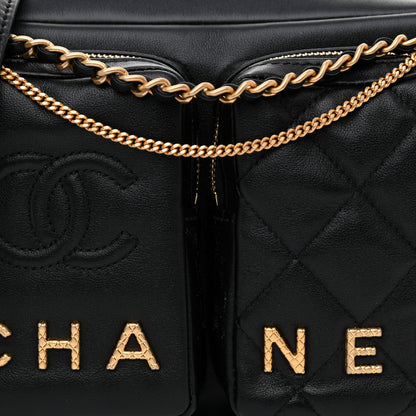 Chanel Calfskin Quilted Small Camera Case Black 8 of 11