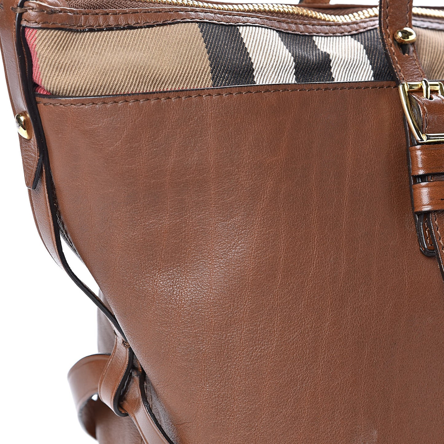 Calfskin House Check Small Salisbury Tote Brown