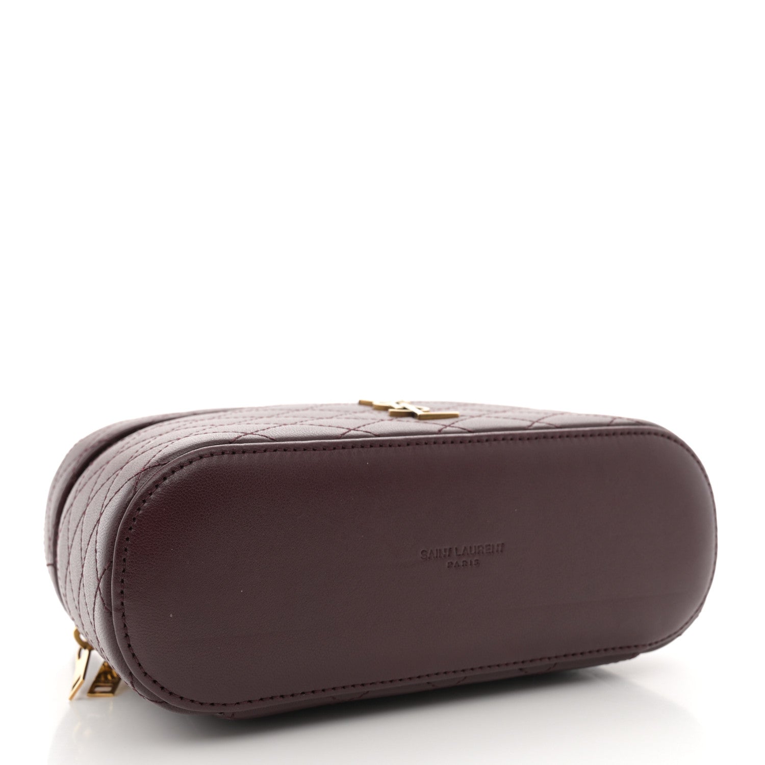 Saint Laurent Lambskin Quilted Mini Gaby Vanity Case Rouge Cabernet 4 of 13