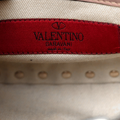 Valentino Garavani Vitello Rockstud Flip-Lock Satchel Poudre 5 of 7