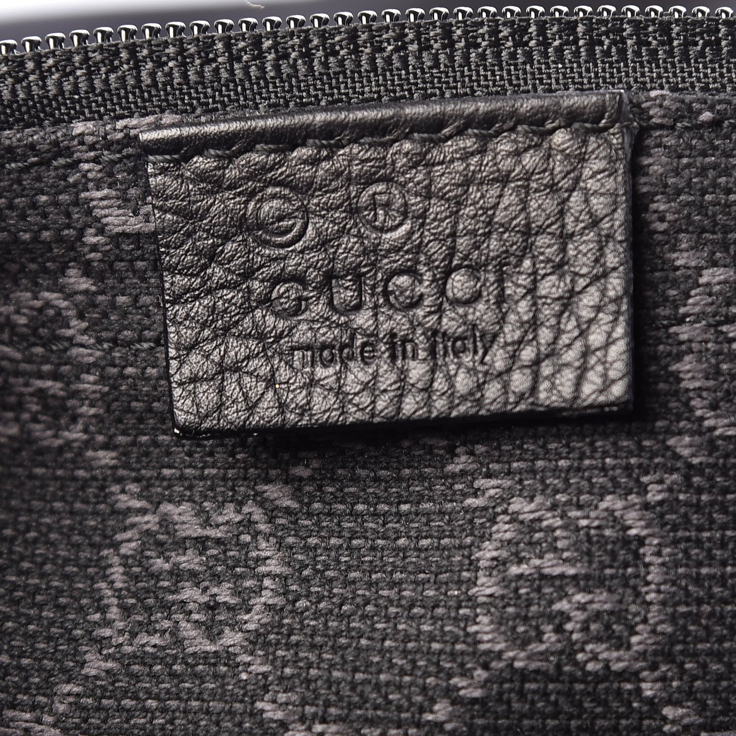 Gucci Denim Monogram Large Collapsible Carry On Duffle Black 9 of 14