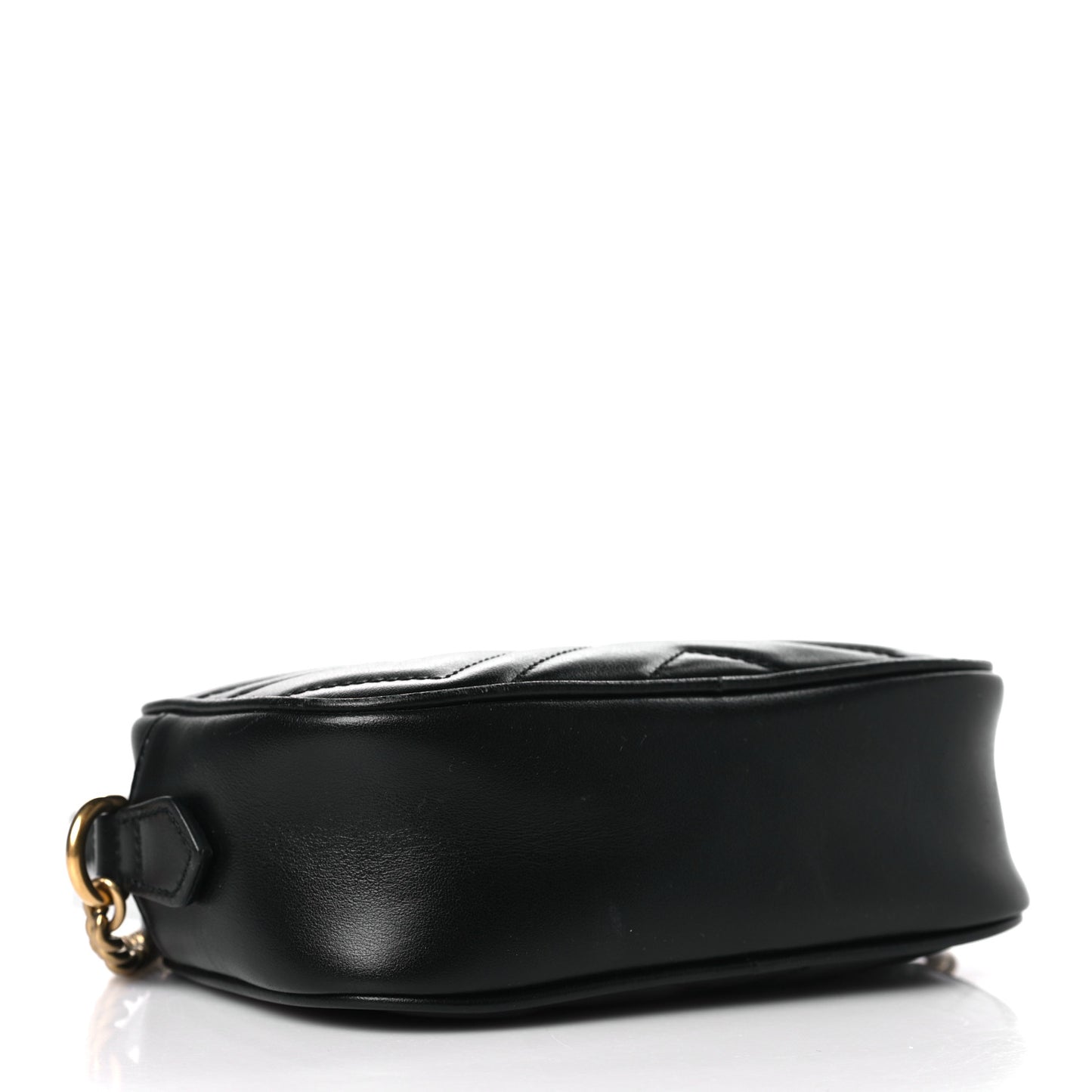 Calfskin Matelasse Mini GG Marmont Chain Shoulder Bag Black