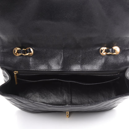 Chanel Caviar Quilted Jumbo Single Flap Black 5 of 18
