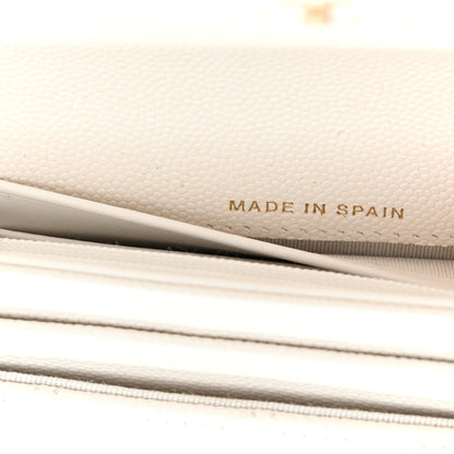 Chanel Caviar Quilted CC Medium Flap Wallet White 7 of 9