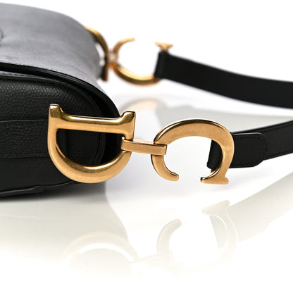 Christian Dior Grained Calfskin Saddle Bag Black 6 of 10