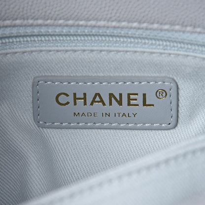 Chanel Caviar Quilted Mini Coco Handle Flap Light Grey 6 of 11