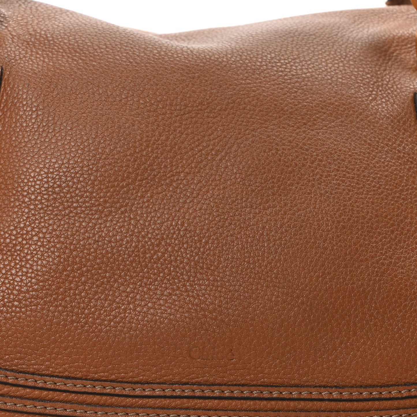Calfskin Large Marcie Satchel Tan