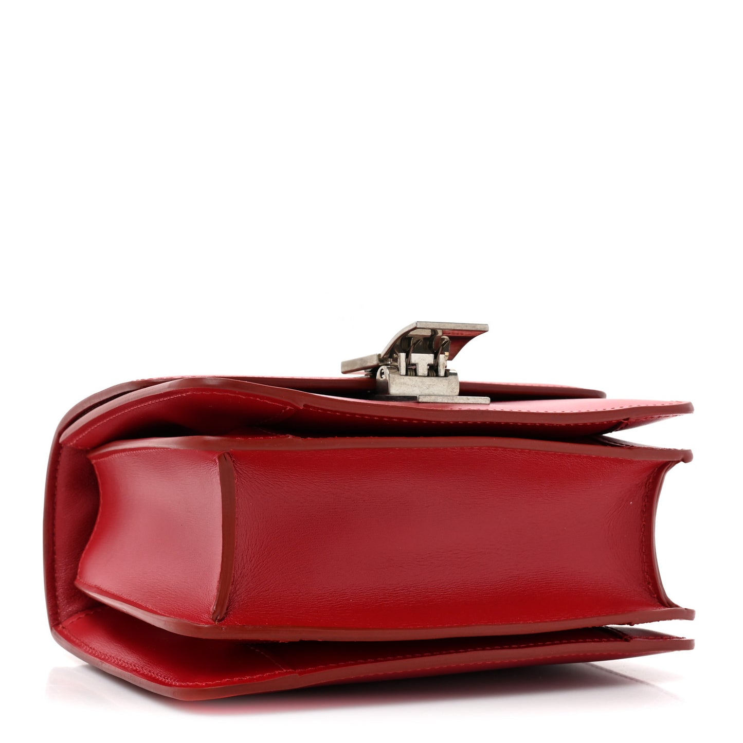 Smooth Calfskin Small Classic Box Flap Bag Red