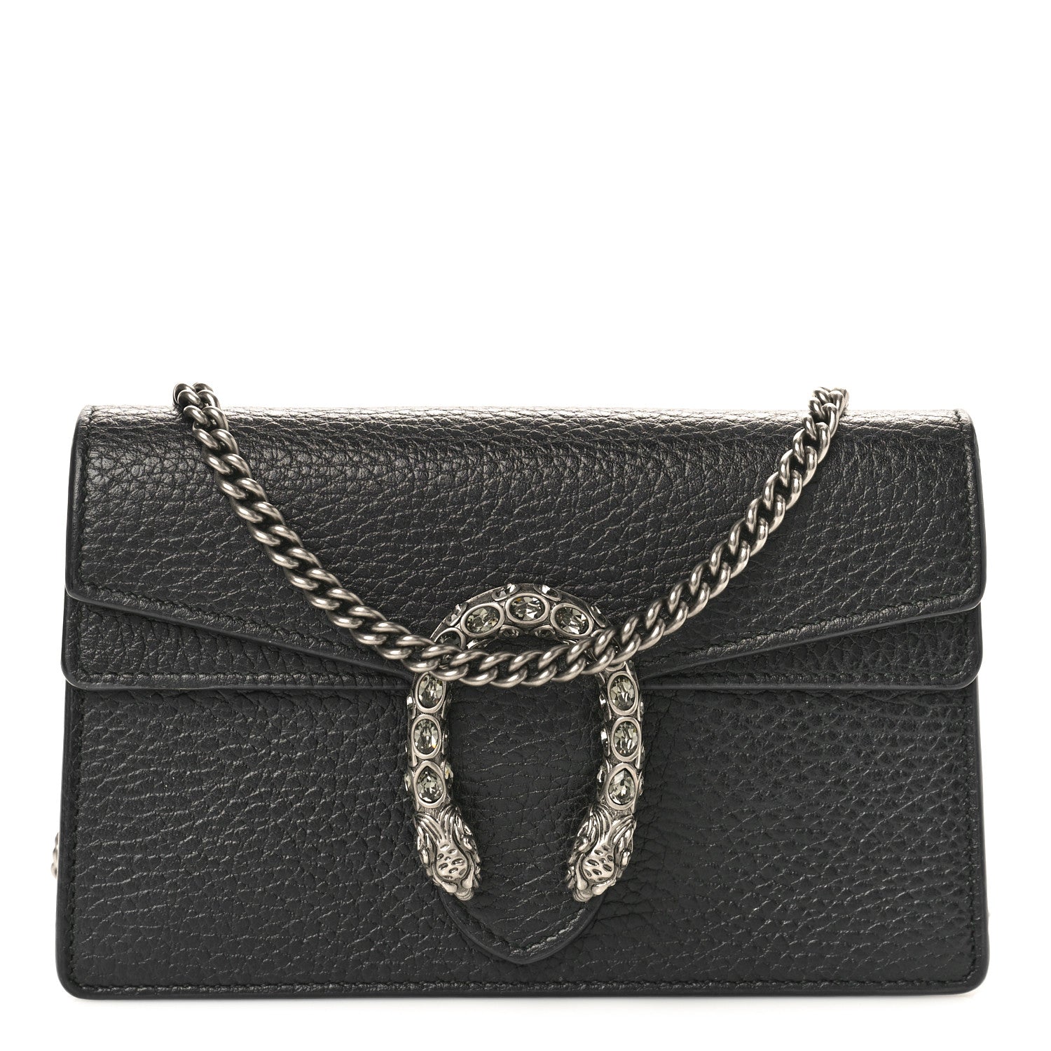 Gucci Calfskin Super Mini Dionysus Shoulder Bag Black 1 of 7