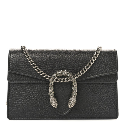 Gucci Calfskin Super Mini Dionysus Shoulder Bag Black 1 of 7