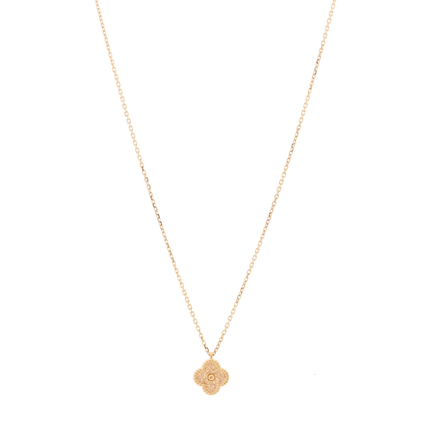 18K Rose Gold Sweet Alhambra Pendant Necklace