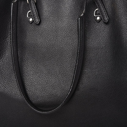 Balenciaga Grained Calfskin Silver Metallic Edge Hardware Papier A4 Tote Black 12 of 15