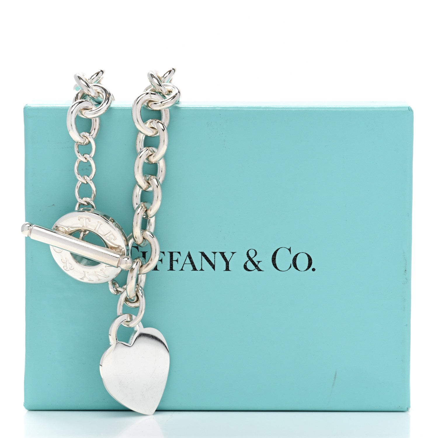 Tiffany Sterling Silver Heart Tag Toggle Necklace 5 of 5