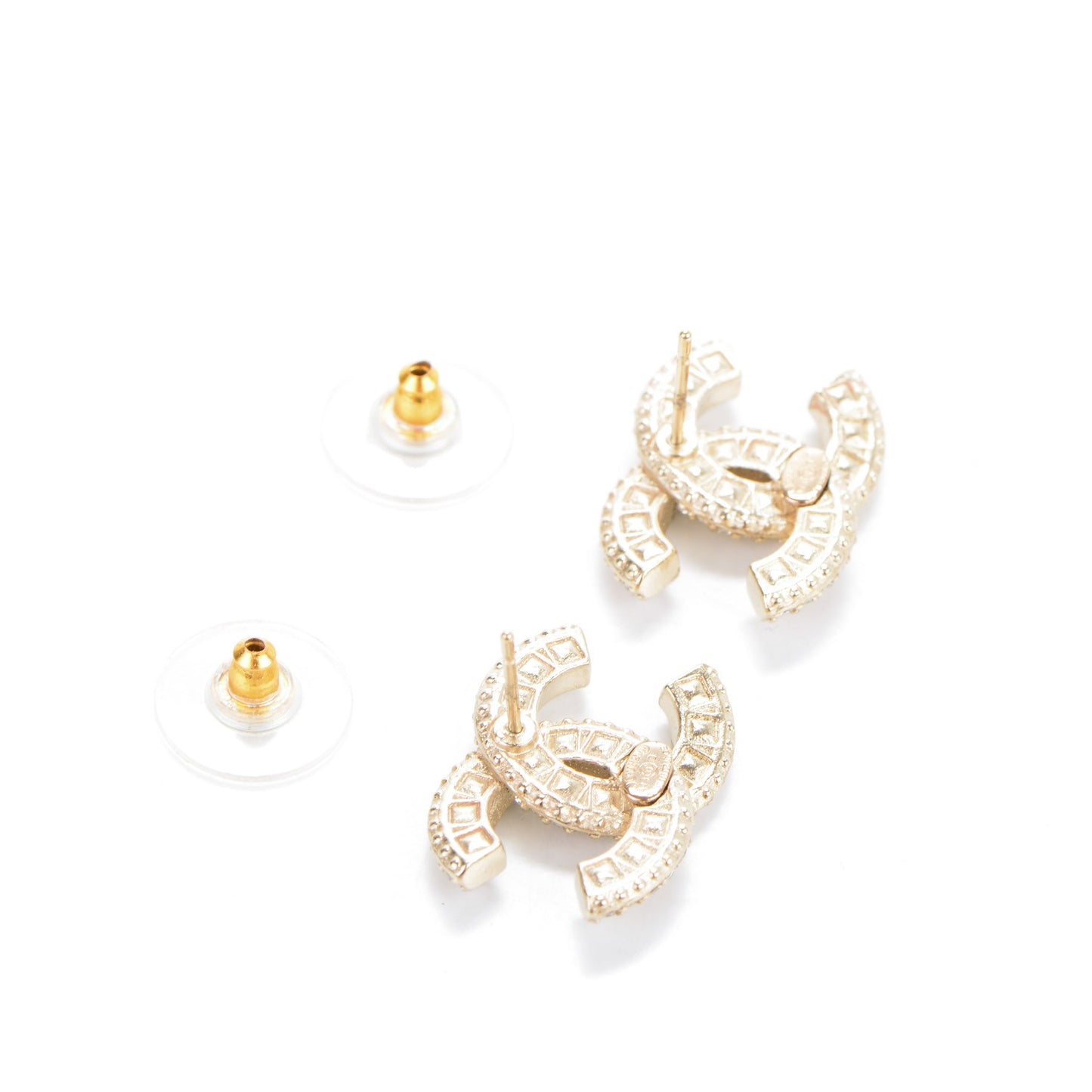 Crystal CC Earrings Gold