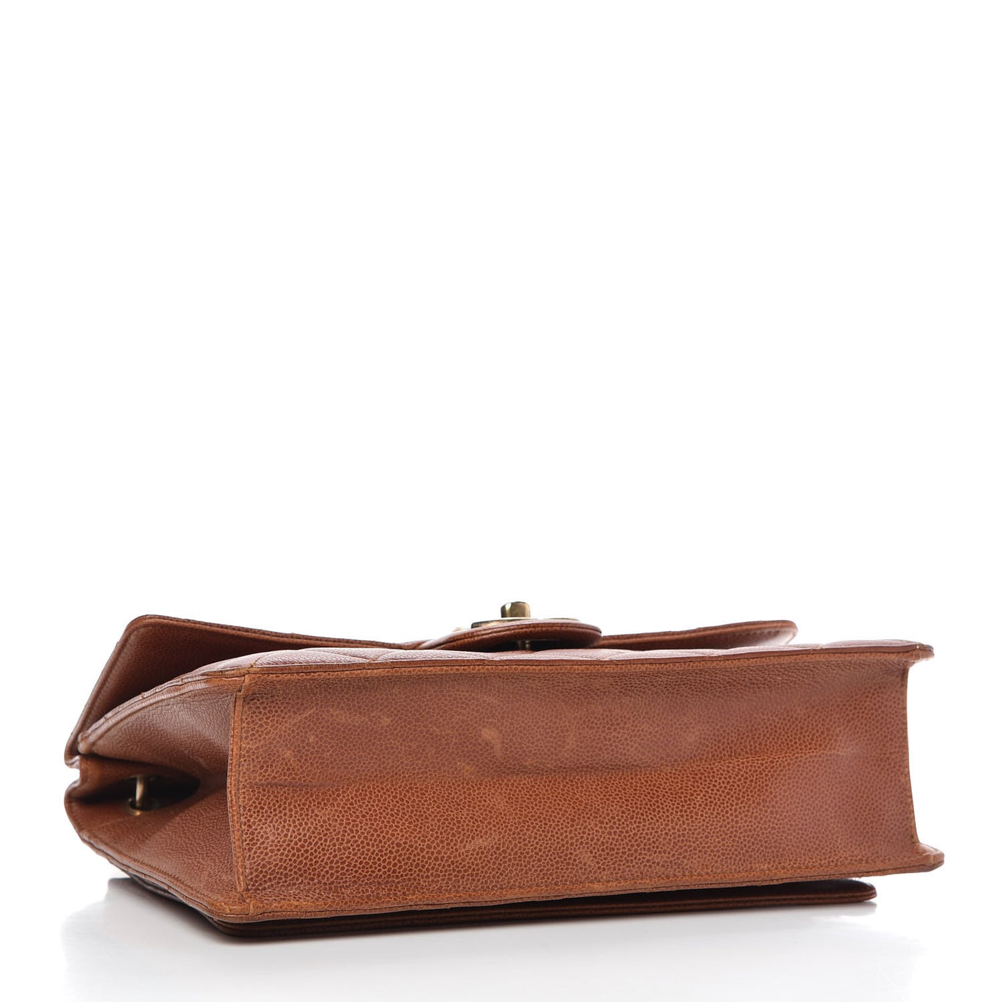 Caviar Quilted Large Retro Class Flap Brown