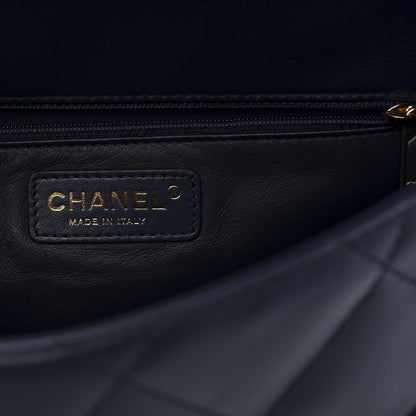 Chanel Lambskin Quilted Easy Carry Flap Navy 9 of 13