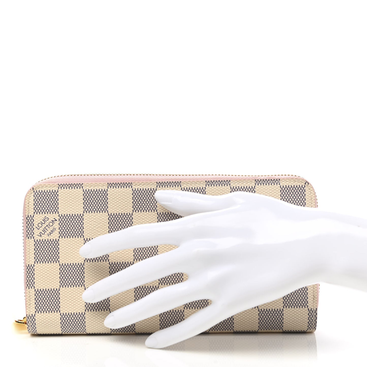 Damier Azur Zippy Wallet Rose Ballerine