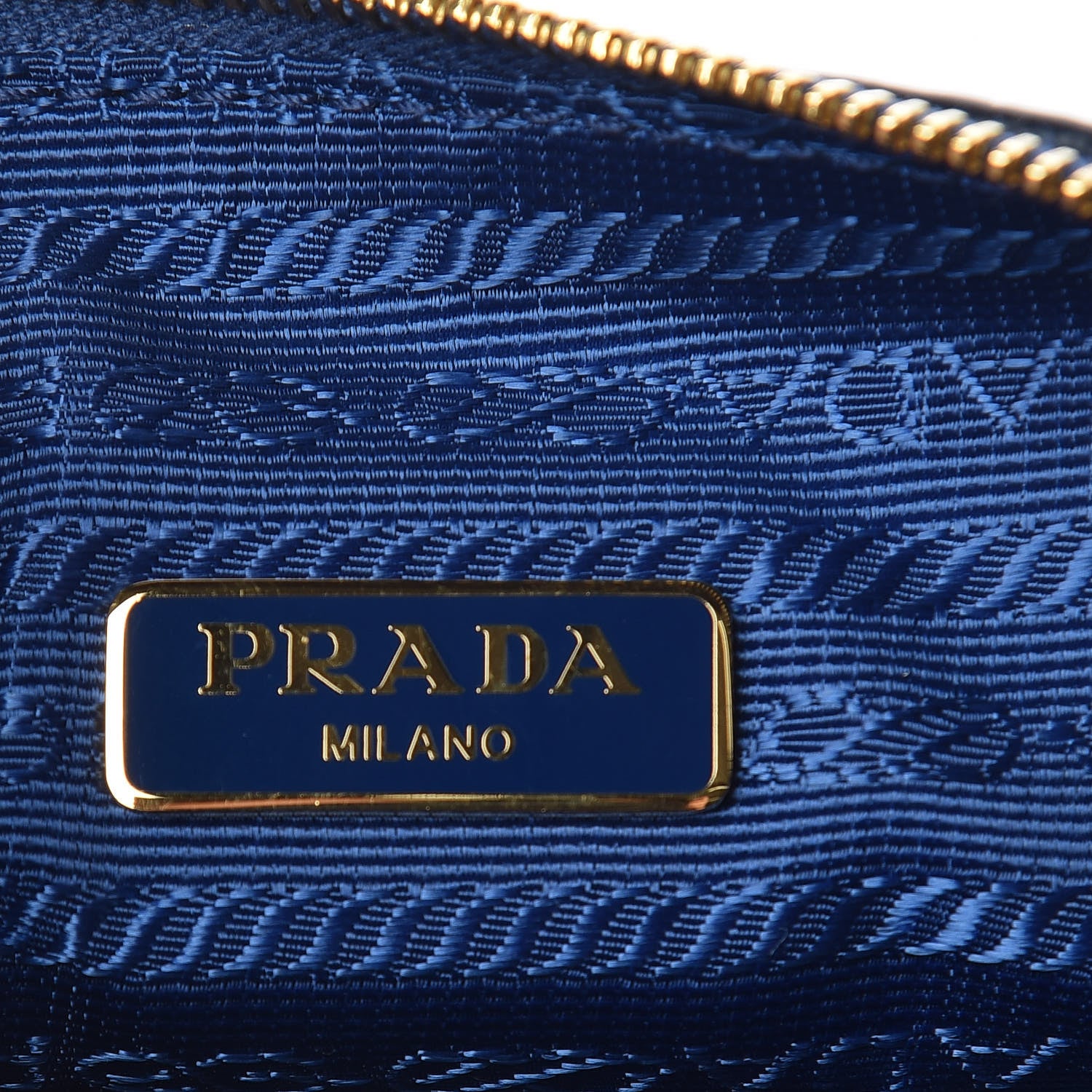 Prada Vitello Daino Cosmetic Pouch Bleuette 6 of 9