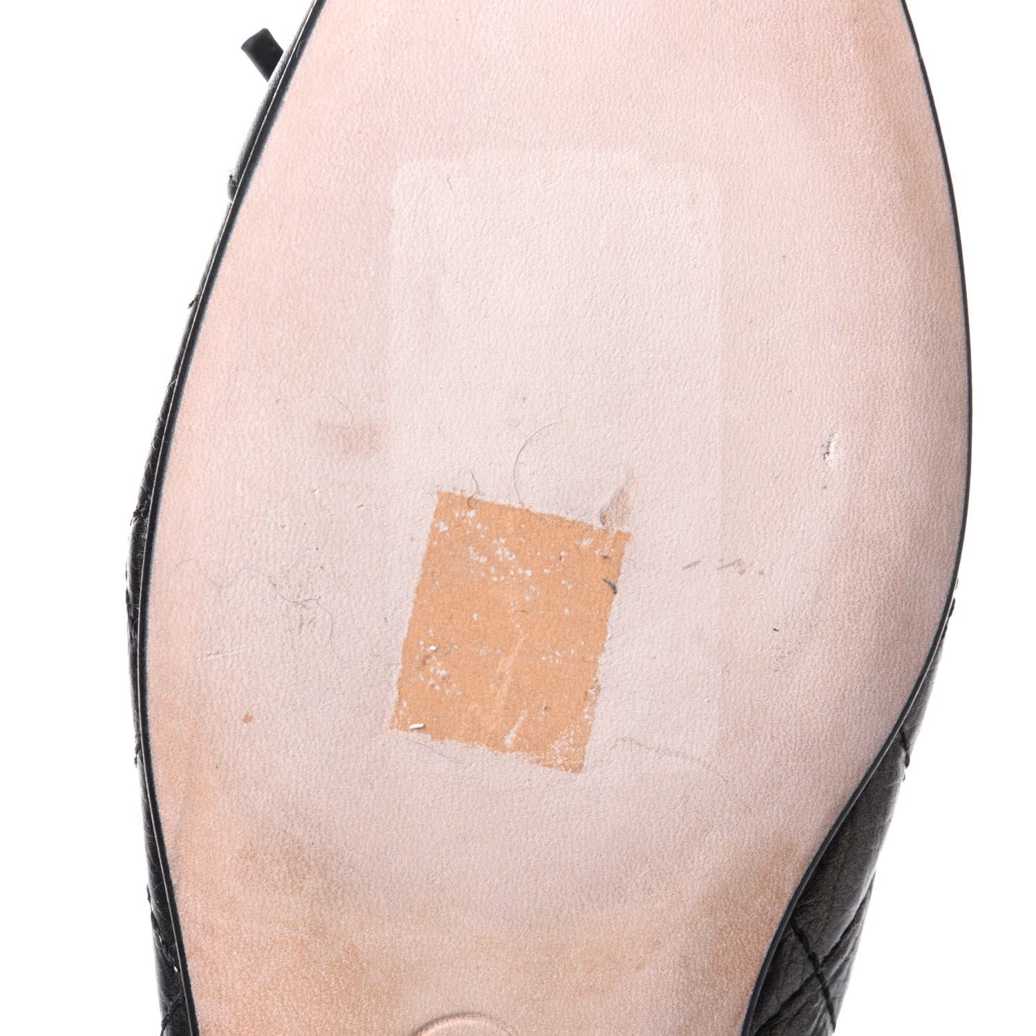 Chanel Metallic Aged Calfskin Quilted CC Cap Toe Ballerina Flats 36.5 Dark Silver 6 of 6