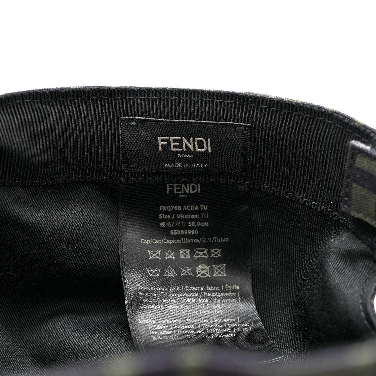 Fendi Canvas FF Reloaded Baseball Hat Tobacco Yellow 8 of 11