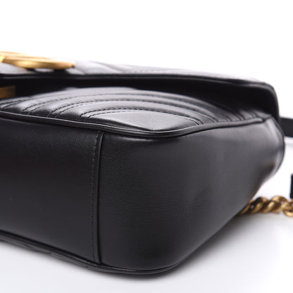 Gucci Calfskin Matelasse Small GG Marmont Shoulder Bag Black 9 of 9