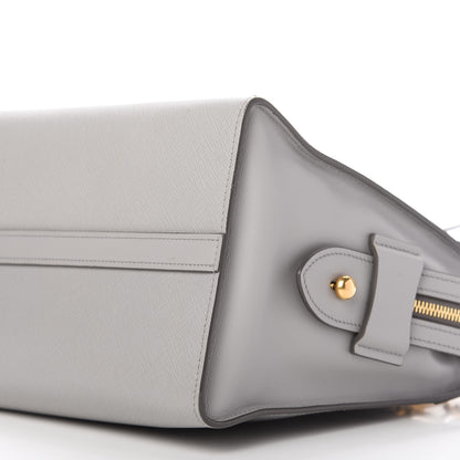 Prada Saffiano City Calfskin Medium Esplanade Tote Mercurio 7 of 10