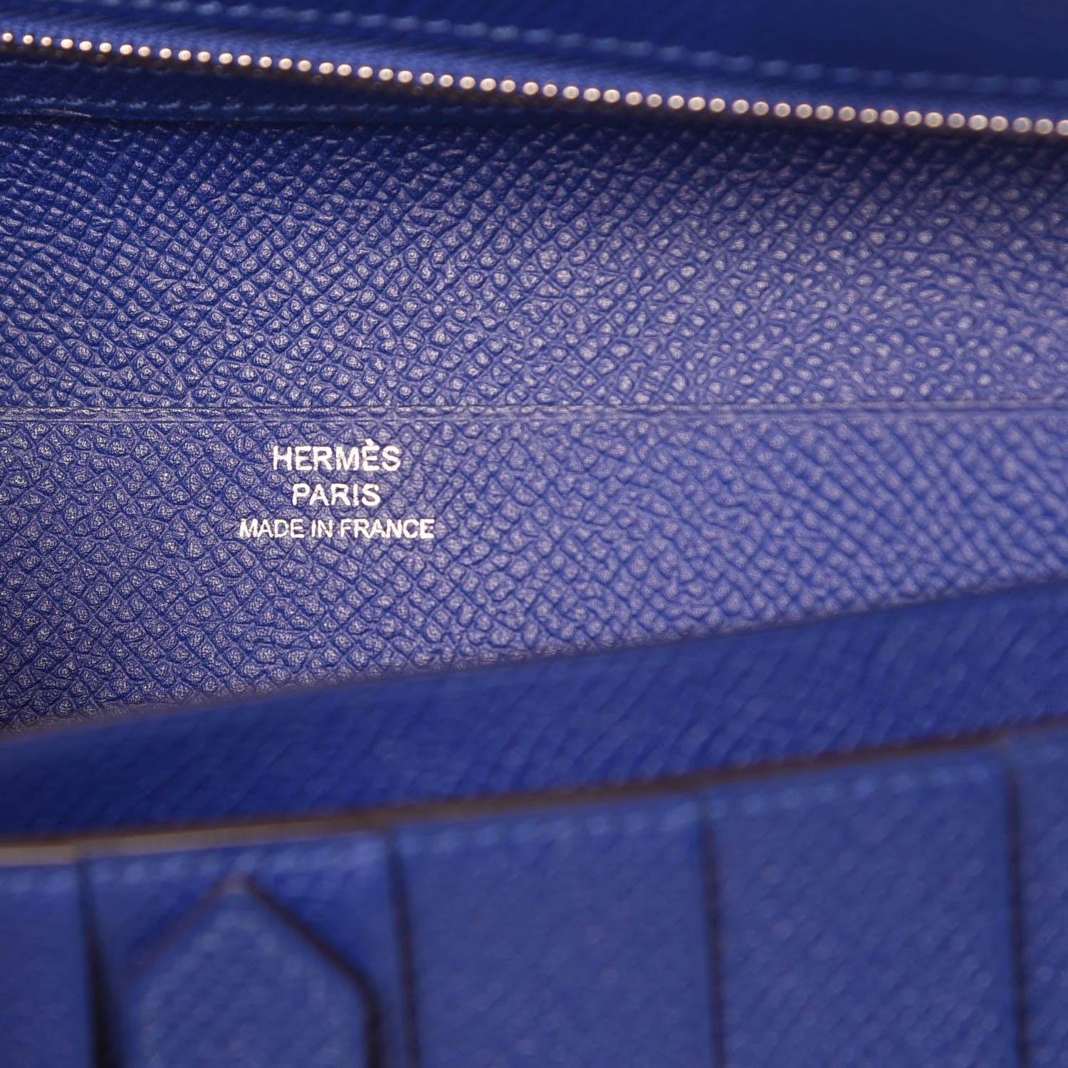 Hermes Epsom Bearn Gusset Wallet Bleu Electrique 6 of 9