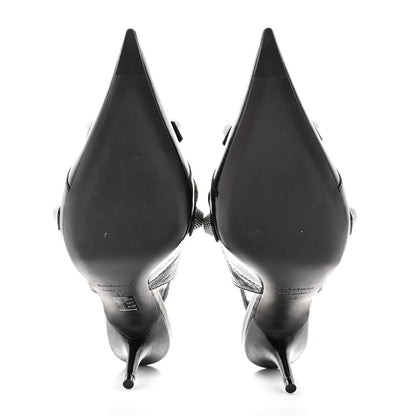 Balenciaga Agneau Arena Cagole 70mm Slingback Pumps 36 Black 5 of 10