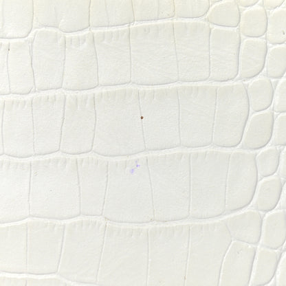 Chanel Calfskin Crocodile Embossed Cocodile Cosmetic Case White Gold 9 of 11